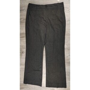 Talbots 14 Dress Pants Heritage Pin Striped Gray Audrey Workwear Bottoms‎ Adjust